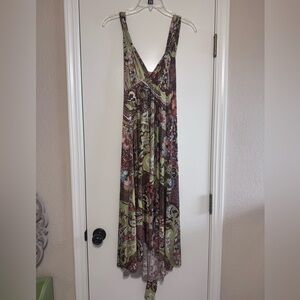 Elegant Multicolor High Low Dress